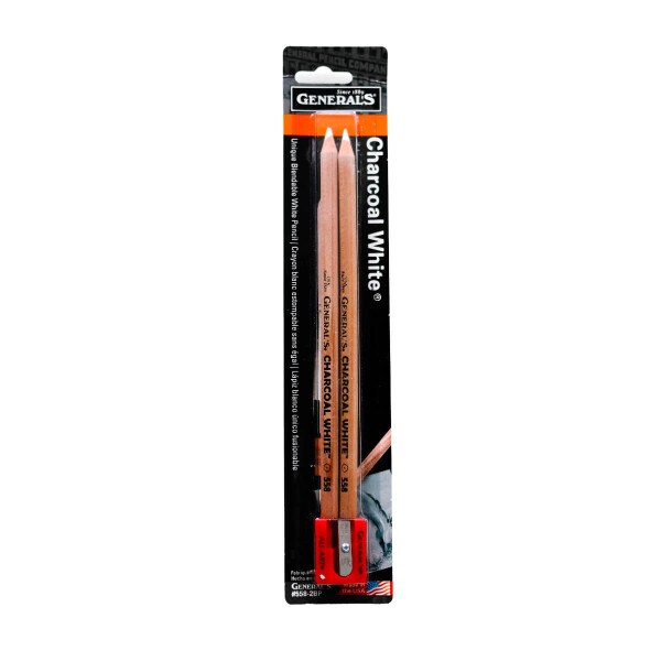 PENCIL WHITE CHARCOAL 2PK